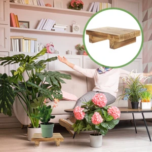 Shoe Changing Stool Wooden Plant Riser Flowerpot Holder Office Home - Picture 1 of 12