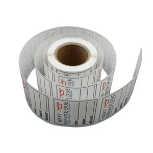 200 Oil Change Service Reminder Stickers Clear Window Lite Sticker Pack 2"x2" - Picture 1 of 9