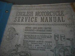 Copia fotográfica de Floyd Clymer manual de servicio de motocicletas en inglés - Imagen 1 de 6