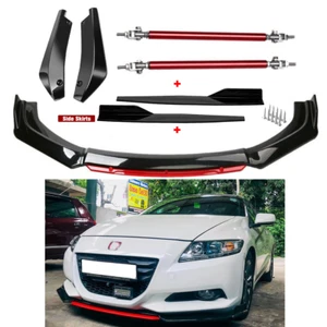 Front Bumper Lip Spoiler Body Kit+Side Skirt+Rear Lip For Honda CR-Z 74.5cm/29" - Picture 1 of 15