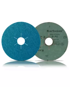 Paquete de 25 discos de fibra de lijado de zirconia azul 4-1/2" molienda de 115 mm *TODOS LOS GRANOS* - Imagen 1 de 4