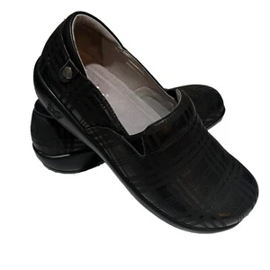 Alegria KEL 597 Keli Pro Black Plaid Leather Slip-On Clog Shoe EU 41 US 10 10.5 - Picture 1 of 8