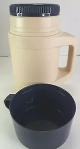 Aladdin Industries Inc. Vintage Thermus 23 Unzen 7 Liter Tasse & Deckel hellbraun & blau - Bild 1 von 5