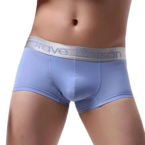 BRAVE PERSON Men's Solid Underwear Male Boxer Shorts Cotton Boxer Panties - Picture 1 of 28