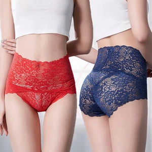 Womens Sexy Lace Briefs Underwear Ladies High Waist Seamless Lingerie Panties ↕ - Picture 1 of 33