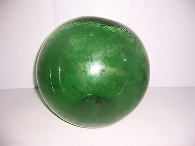 Vintage Large Round Green Glass Fishing Float Buoy 11 5/8  Diameter • 499.99$