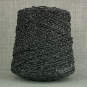 THICK SHETLAND WOOL WEAVING YARN DK GREY CHARCOAL 400g CONE ARAN WEIGHT KNITTING - Picture 1 of 3