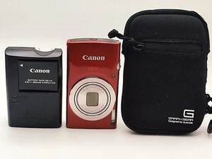 Canon IXY180 PowerShot ELPH 180 Red 20MP Digital Camera Working Tested EnglishOK - Picture 1 of 19