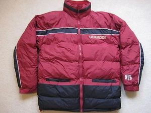 NFL San Francisco 49ers Men's Winter Training Coat Jacket Reversible Puffy M  - Picture 1 of 12