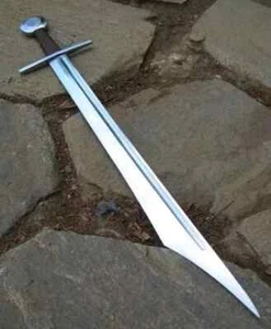 32" CUSTOM HANDMADE D2 TOOL STEEL VIKING SWORD COMBAT SWORD W SHEATH - Imagen 1 de 1