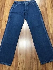 MENS 33 x 33 - Carhartt B13 Denim Original Dungaree Fit Jeans Pants Mexico - Picture 1 of 13