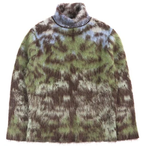 LOUIS VUITTON knit LV Circle Brown Green Blue mohair mens S HHN19W - Picture 1 of 9