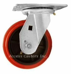 Rueda de placa giratoria 5PLPPS 5"" x 2"", rueda de polietileno sobre polietileno, capacidad de 770 libras - Imagen 1 de 2