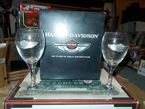 Neu im Karton Harley Davidson 100th Anniversary Weingläser - Bild 1 von 6