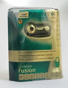 Logitech Quickcam Fusion 1.3 MP Sensor w Ring Light USB Webcam + Clear Audio ... - Picture 1 of 7