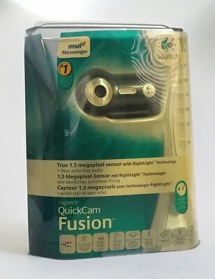 Logitech Quickcam Fusion 1.3 MP Sensor w Ring Light USB Webcam + Clear Audio ... - Image 1 of 4