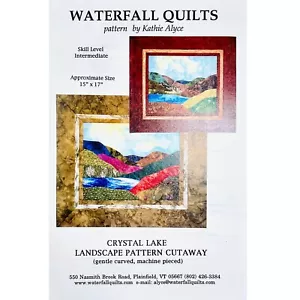 Waterfall Quilts PATTERN Crystal Lake Landscape Pattern Cutaway by Kathie Alyce - Picture 1 of 8