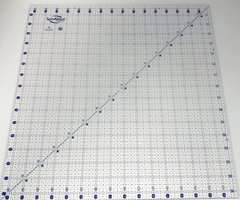 Quilting Ruler "Spin About" by Quiltcut 16.5" square quilting ruler NEW - Image 1 of 2