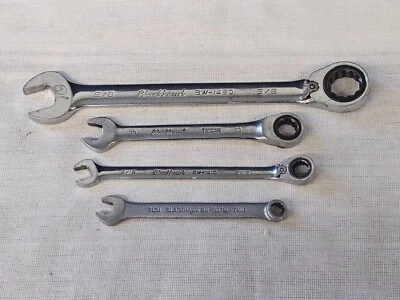 4 Blackhawk Ratcheting Wrench Set Sae Metric 5/8 5/16 10mm 7mm BW 1420 1260 1410 - Image 1 of 4