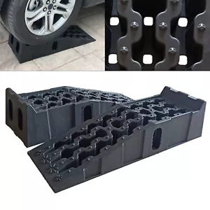 1 Paar Auffahrrampe Autoreifen Rampe F��r PKW SUV 7250kg Last Car Ramp - Bild 1 von 11