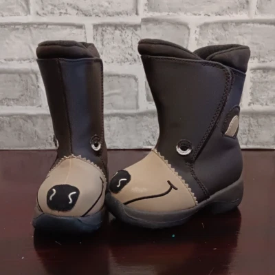 Botas de Nieve Lands' End Jóvenes Niñas Niños Marrón/Tostado 5M Niño Pequeño Oso Forrado Invierno Foto 1 de 4