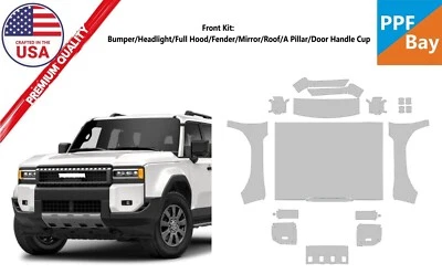 Película de protección de pintura delantera PreCutKit PPF para Toyota Land Cruiser Base 2024-2025 Foto 1 de 4