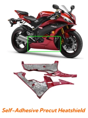 Almohadilla de protección térmica precortada de aislamiento de plástico ABS para Yamaha 2006 2007 YZF R6 Foto 1 de 4