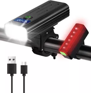 Bike Lights SUPER BRIGHT Neialla Front and Back, IPX5 Waterproof, 180° angle - Picture 1 of 7