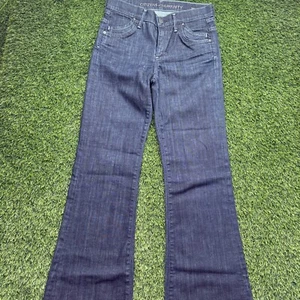 7 For All Mankind Hutton Schlagjeans Damen 25 (25x34) Wide Leg Dark Wash Denim - Bild 1 von 13