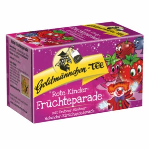 Goldmännchen Tea Red Kids Fruit Parade, 20 Single Wrapped Tea Bags - Picture 1 of 3