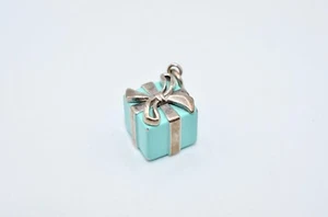 Authentic Blue Box Charm TIFFANY CO Silver 925 Pendant Top 925 Women's - Picture 1 of 7