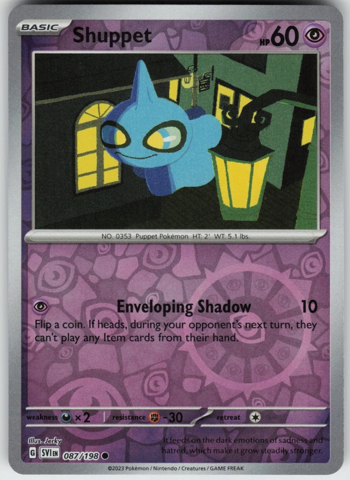 PO-01 Reverse Holo Shuppet 087/198 Common SV01: Scarlet & Violet Base Set - Image 1 of 1