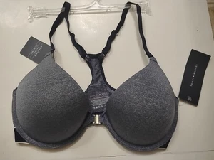 Tommy Hilfiger Bra Women 34C Navy Blue Front Closure Racerback Comfort Casual - Picture 1 of 8
