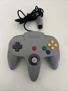 Official Nintendo 64 GRAY Controller AUTHENTIC 👾 OEM N64 Remote NUS-005 USED - Picture 1 of 2