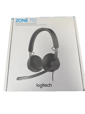 Logitech Zone 750 Wired Noise Canceling Over-Ear Headset Black - Image 1 of 4