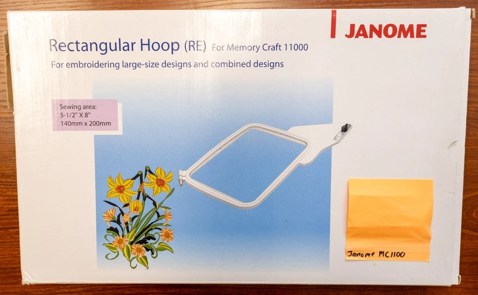Janome Rectangular Hoop (RE) for Memory Craft 11000 - Image 1 of 2