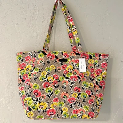 Vera Bradley-Retired-Grand Tote 2.0-Dune Flowers-Large Travel Bag-NWT - Image 1 of 4