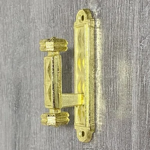 Vintage Curtain Tie Back Post Hooks Gold Colour Art Deco Retro Style Solid Metal - Picture 1 of 21