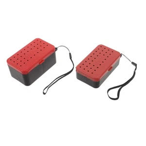  2 Pezzi Scatola Conservazione Esche Vive Contenitori Vermi Stoccaggio Attrezzatura da Pesca - Foto 1 di 12