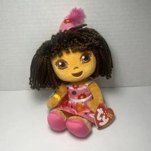 Dora The Explorer Birthday Girl Beanie Babies TY NWT - Picture 1 of 2