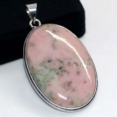 925 Silver Plated Cobalt Calcite Pendant Jewelry Size 2.3" GW - Image 1 of 3