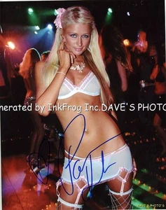 Signed Paris Hilton Color 8X10 RP Photo w/coa SEXY Free Shipping - Picture 1 of 1