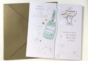 NEW HALLMARK ANNIVERSARY CARD “WITH ALL MY LOVE OUR ANNIVERSARY” (FREE POST) - Picture 1 of 4
