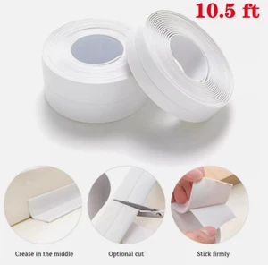 3PCS Kitchen PVC Caulk Tape Sealant Strip Self Adhesive Toilet Wall Sealing Tape - Picture 1 of 5