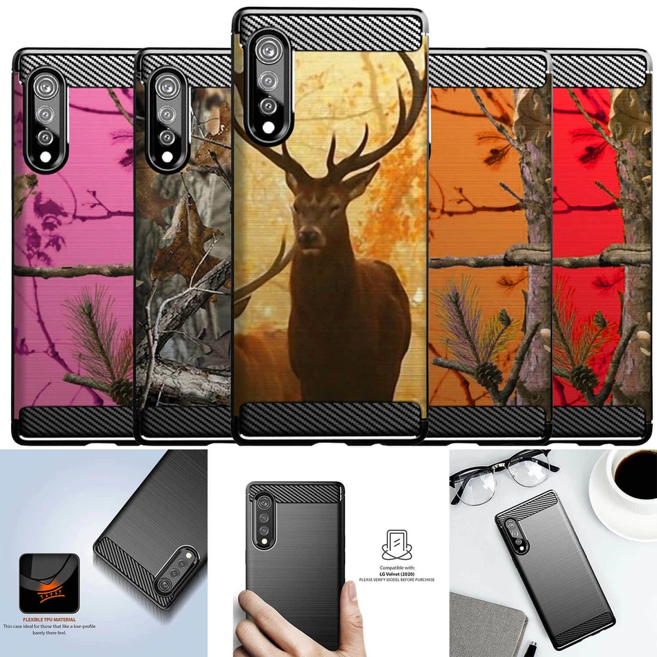 Para [LG Velvet (2020)][Conjunto de fibra TPU flexible4] Estuche flexible delgado a prueba de golpes Foto 1 de 1