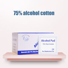 100 Pcs 75% Alcohol Disinfectant Cotton Slices Wet Wipe For Outdoor Skin UK