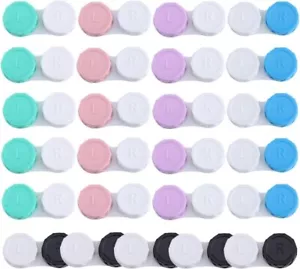Premium Quality Contact Lens Cases 26 Packs Storage Case with L and R Caps - Picture 1 of 8