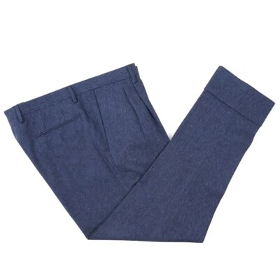 Pantalones de vestir Boglioli azul sarga 'denim' lana y algodón 33 (UE 48) NUEVOS CON ETIQUETAS Foto 1 de 4