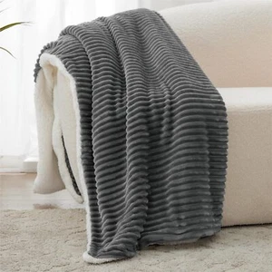 Blanket Throw Blanket for Couch - Soft Cozy Fleece Blanlet,Warm (Grey,50"x60") - Picture 1 of 5