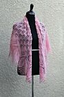 Knit shawl in soft pink color, lace scarf, knitted wrap gift for her